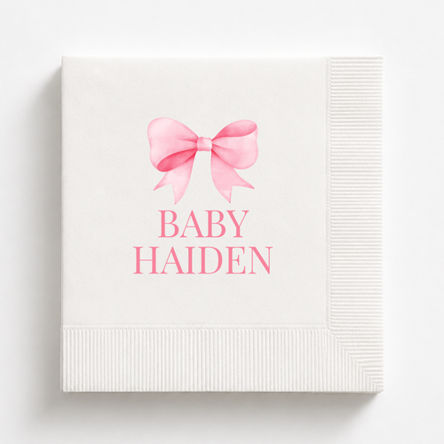 Baby Bow · Custom Napkins Girl or Boy