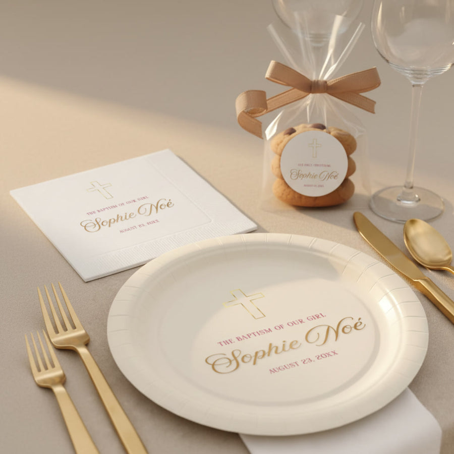 Floral Cross | Baptism Napkins