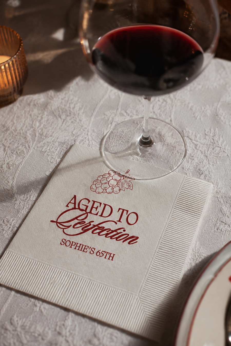 70 Years Loved | Personalized 70th Birthday Napkins