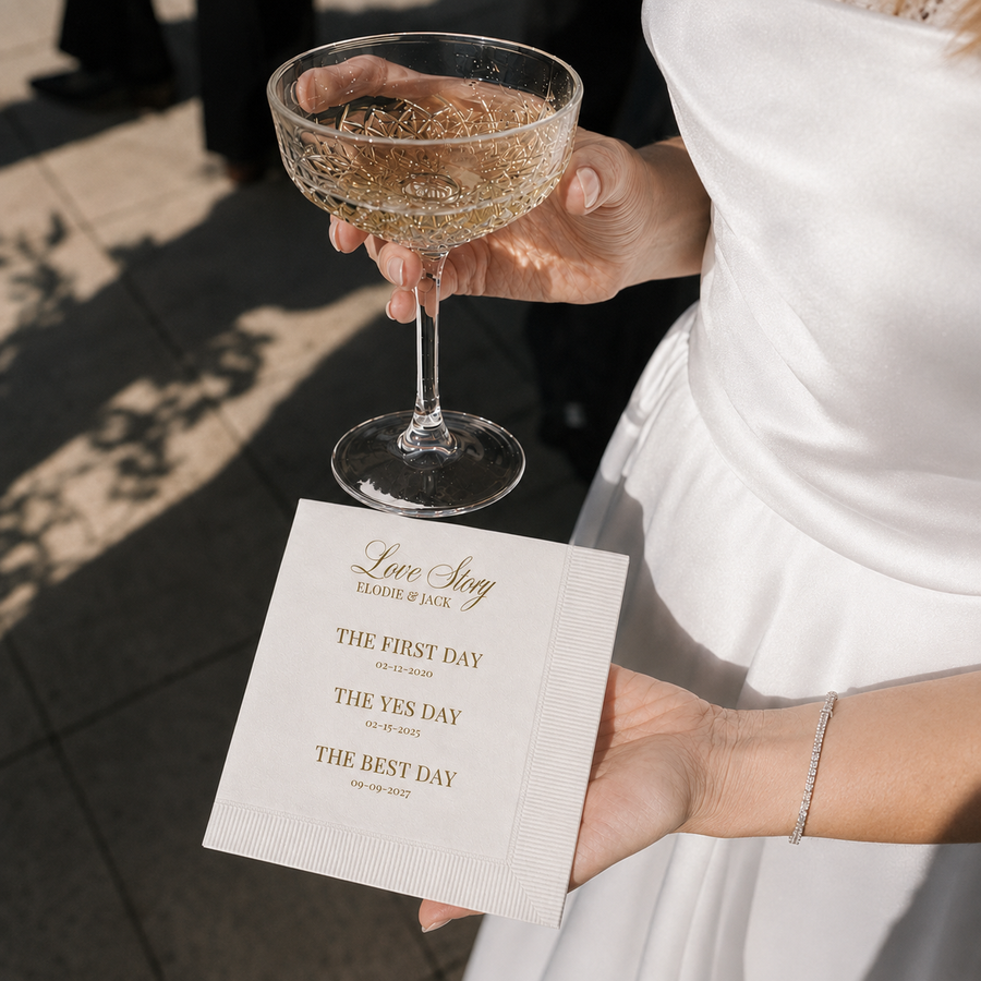 We Are So Lucky | Ace of Hearts Wedding Napkins