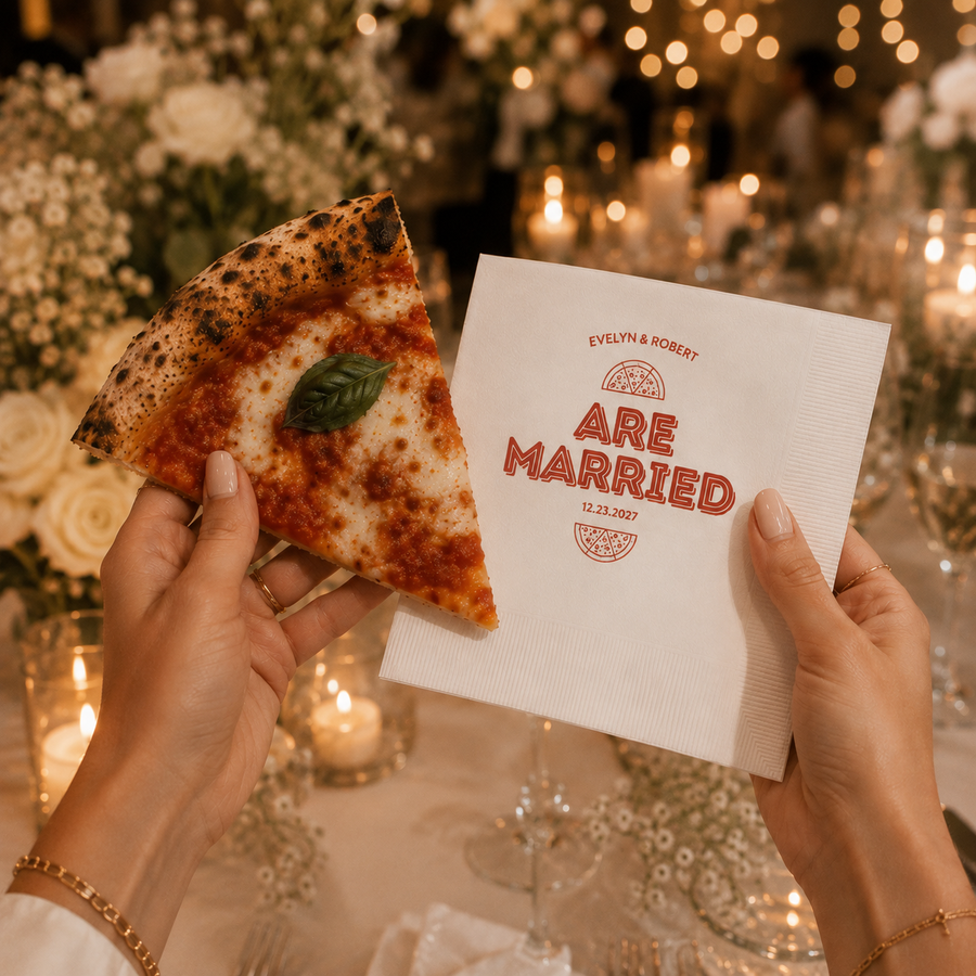 Ace Of Hearts | Names | Personalized Rehearsal Dinner Napkins