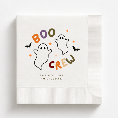 Custom Boo Crew Ghost Halloween Napkins