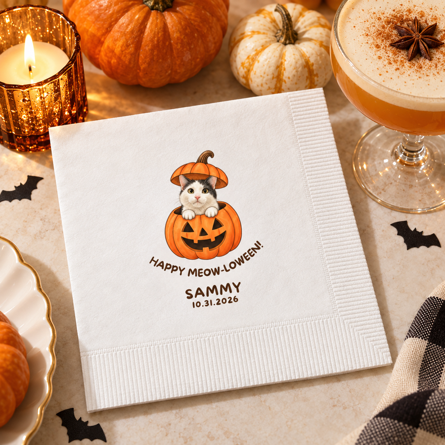 Custom Boo Ghost Dog Halloween Paper Plates