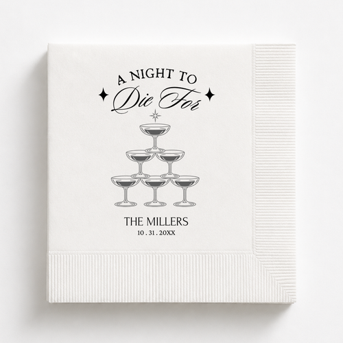Custom A Night To Die For Halloween Napkins