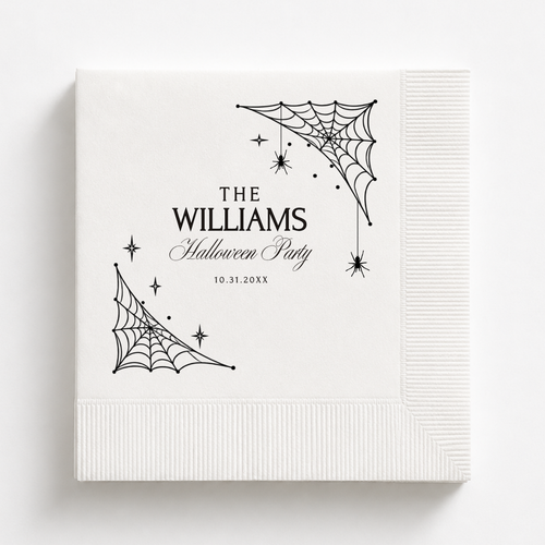 Custom Spiderweb Halloween Napkins