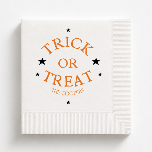 Custom Trick or Treat Halloween Napkins