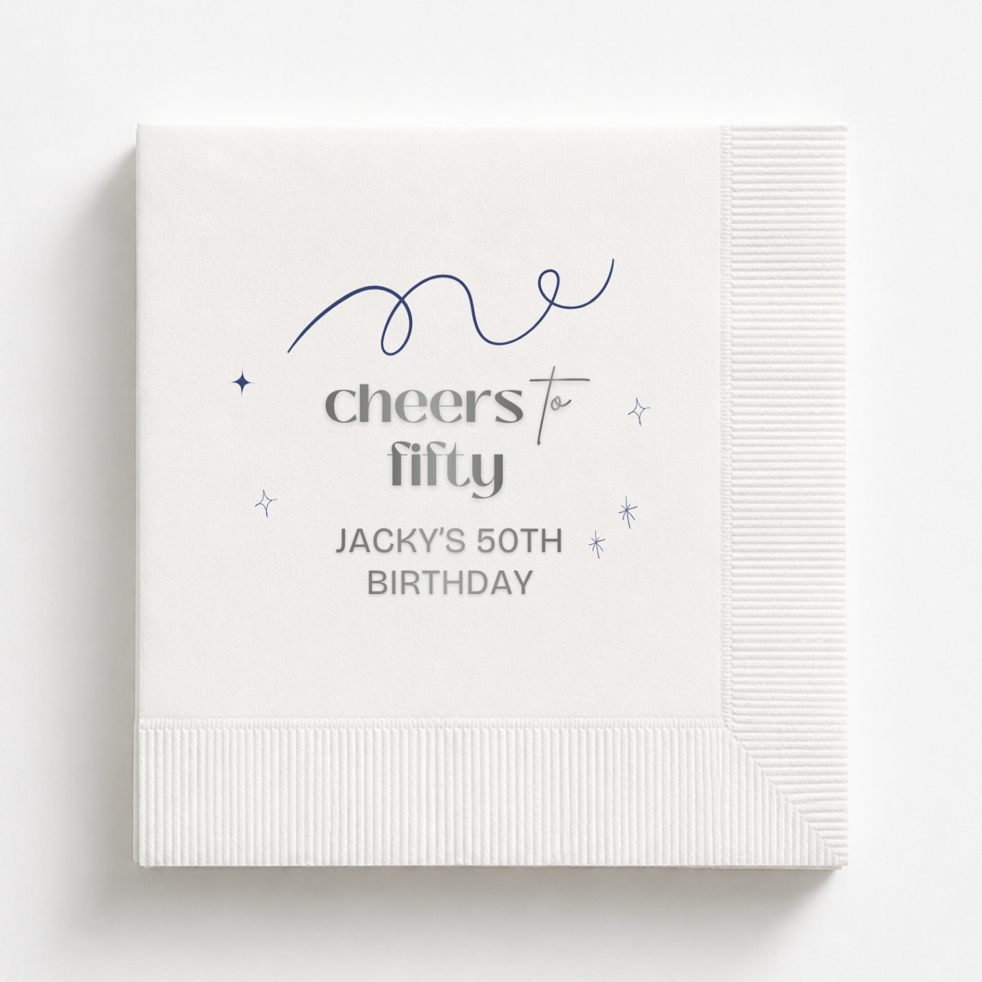 Cheers to Fifty | Personalized 50th Birthday Napkins