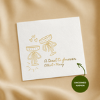 A Toast To Forever Coupes | Names & Date | Personalized Wedding Napkins