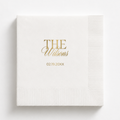 The Family Name Script | Family Name & Date | Personalized Wedding Napkins