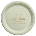 God Bless Greenery | Name & Date | Personalized Baptism Plates