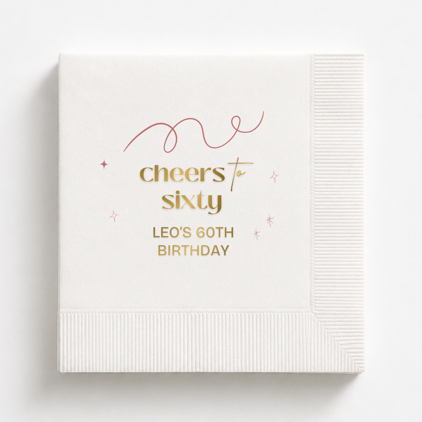 Cheers to sixty | Personalized 60th Birthday Napkins