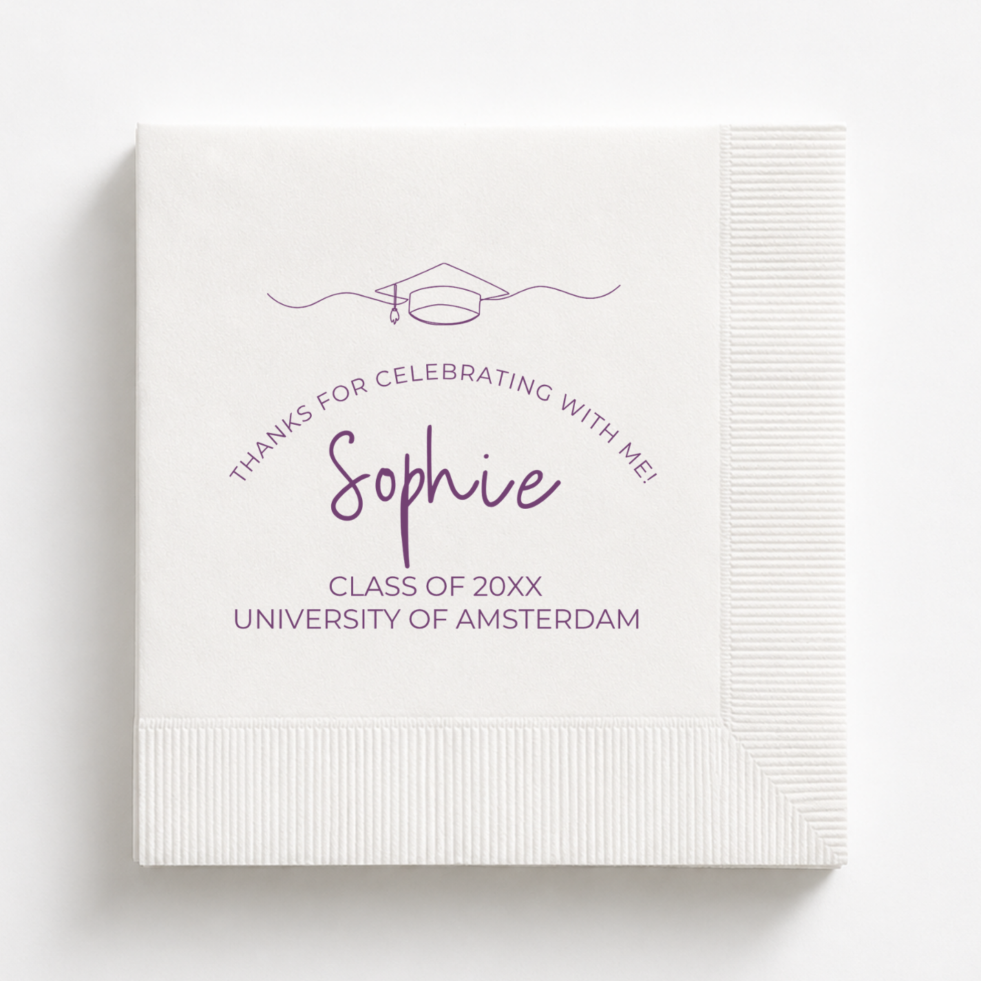 Congrats Grad Cap | Name & Class Year | Personalized Graduation Napkins