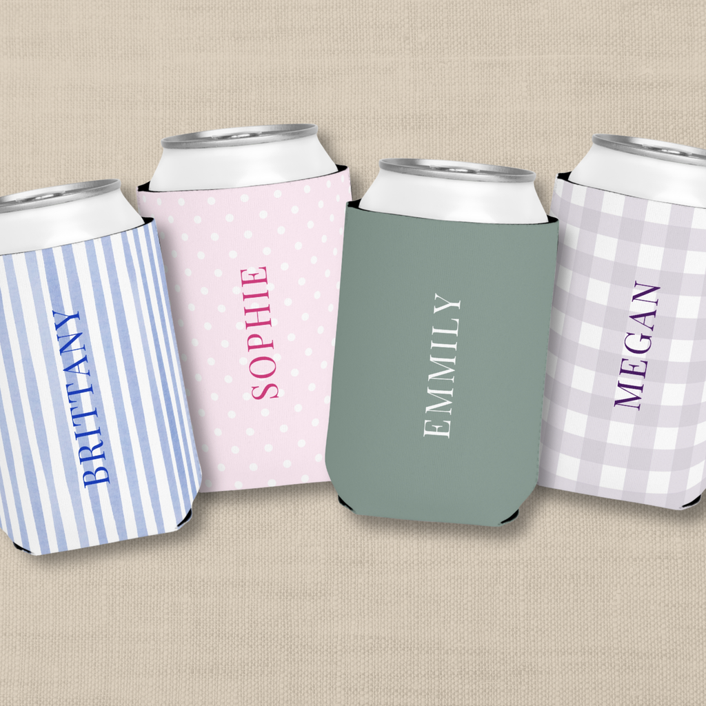 Vertical Name | Custom Name | Personalized Bachelorette Party Can Coolers