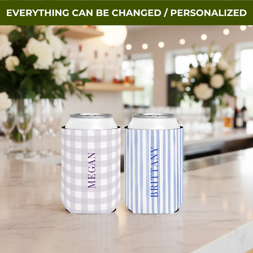 Vertical Name | Custom Name | Personalized Bachelorette Party Can Coolers
