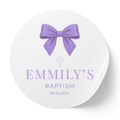 Satin Bow | Name & Date | Personalized Baptism Stickers