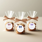 Satin Bow | Name & Date | Personalized Baptism Stickers