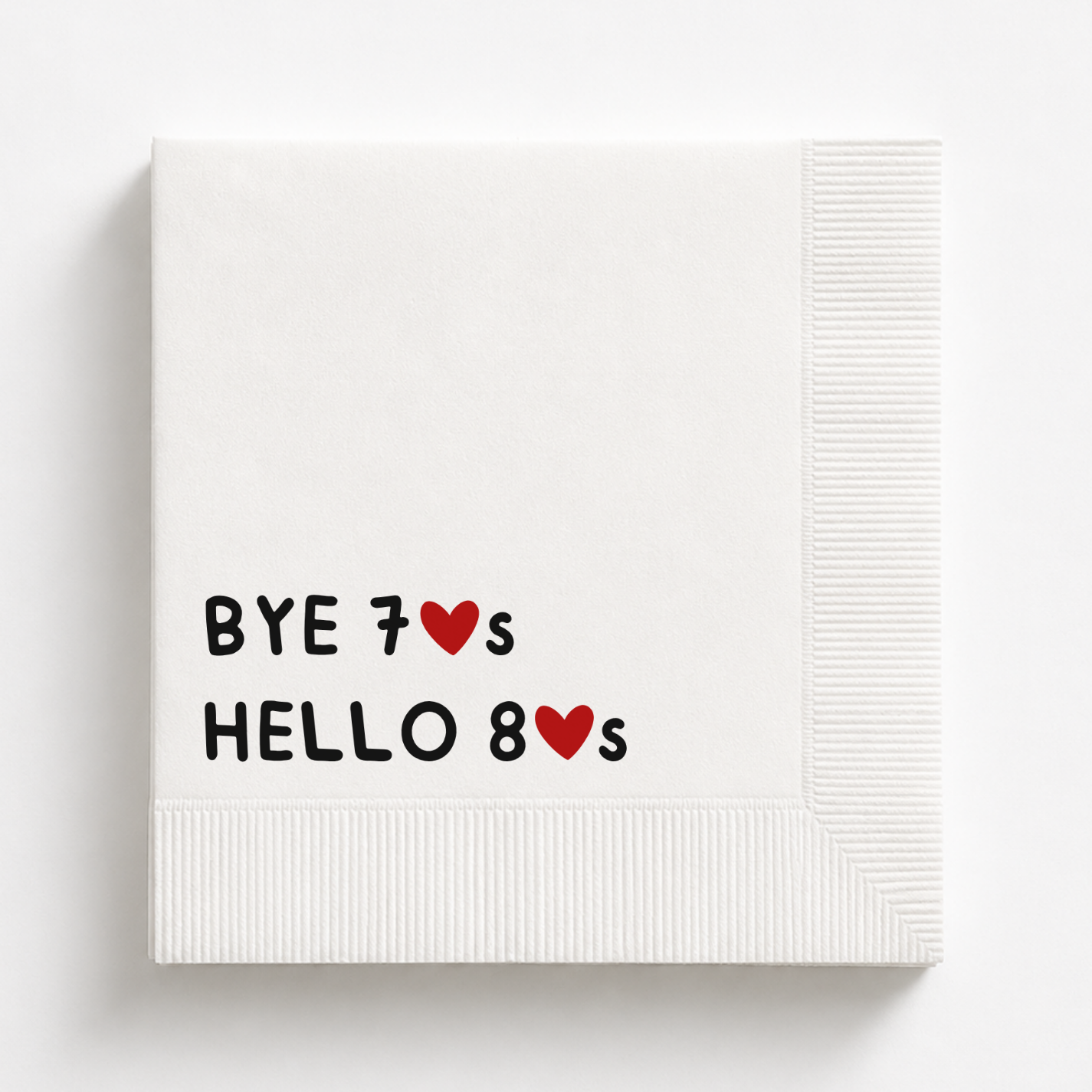 Bye 70's Hello 80's | Personalized 80th Birthday Napkins