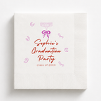 Cocktail & Bow | Name & Class Year | Personalized Graduation Napkins