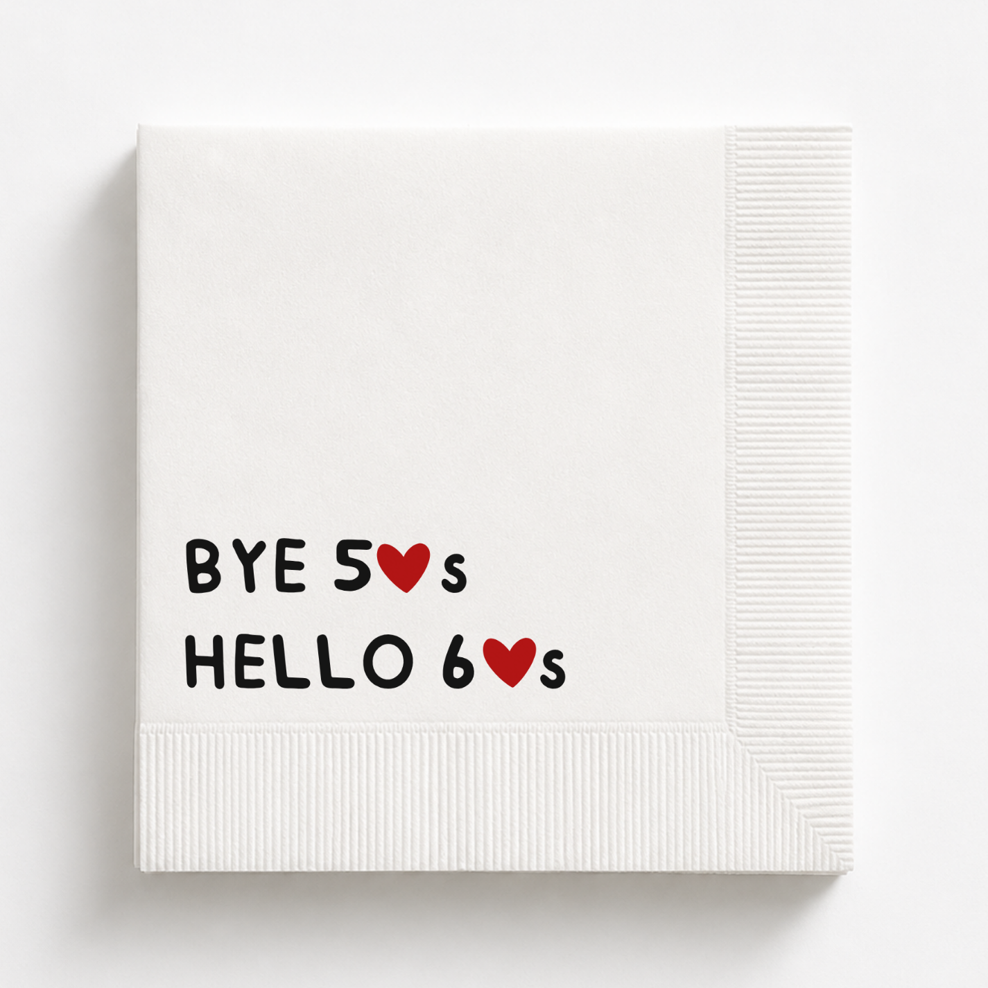 Bye 50's Hello 60's | Personalized 60th Birthday Napkins
