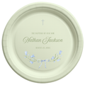 Floral Ribbon Bow | Name & Date | Personalized Baptism Plates