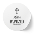 Simple Cross | Name & Date | Personalized Baptism Stickers