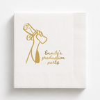 Diploma in Hand | Name & Class Year | Personalized Graduation Napkins