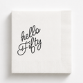 Hello Fifty | Personalized 50th Birthday Napkins