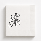 Hello Fifty | Personalized 50th Birthday Napkins