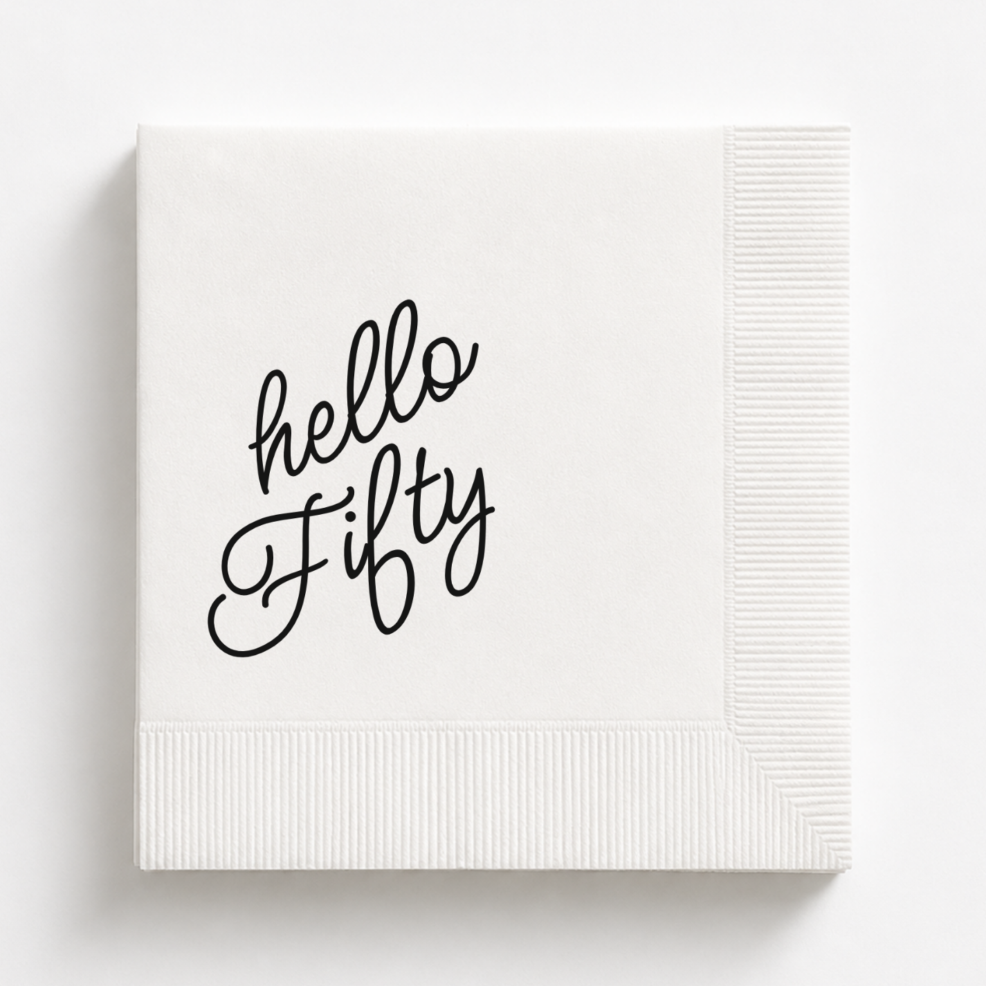 Hello Fifty | Personalized 50th Birthday Napkins