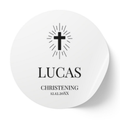 Radiant Cross | Name & Date | Personalized Baptism Stickers