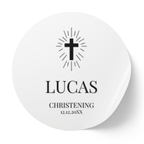 Radiant Cross | Name & Date | Personalized Baptism Stickers