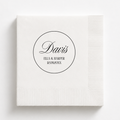 Circle Monogram & Names | Names & Date | Personalized Wedding Napkins