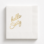 Hello Sixty | Personalized 60th Birthday Napkins