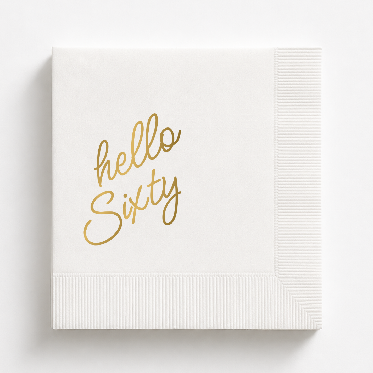 Hello Sixty | Personalized 60th Birthday Napkins