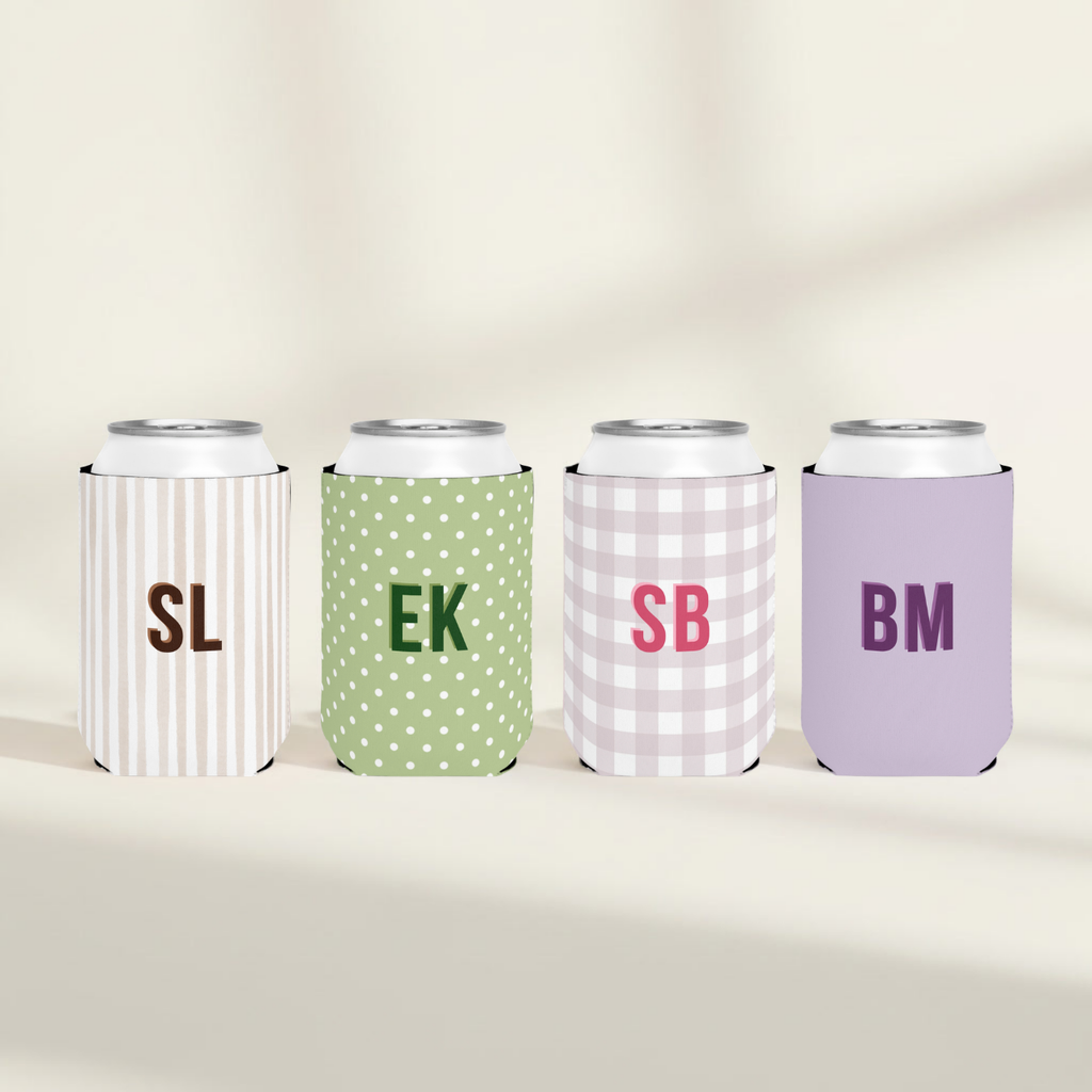Bold Monogram | Two Initials | Personalized Bachelorette Party Can Coolers