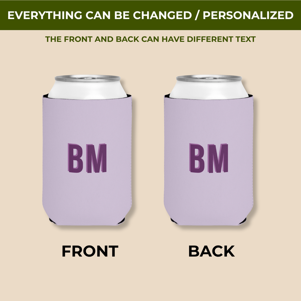 Bold Monogram | Two Initials | Personalized Bachelorette Party Can Coolers