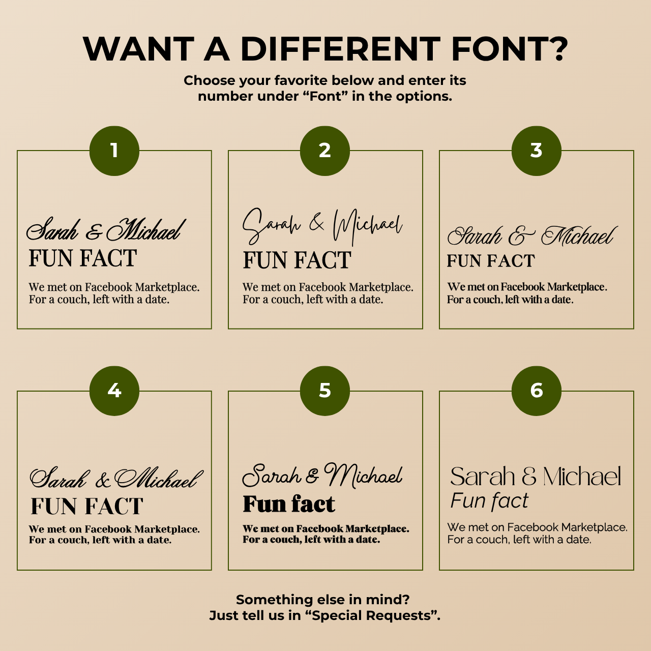 Elegant Fun Fact | Names & Your Fun Fact | Personalized Wedding Napkins