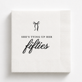 She's Tying Up Her Fifties | Personalized 60th Birthday Napkins