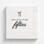 She's Tying Up Her Fifties | Personalized 60th Birthday Napkins