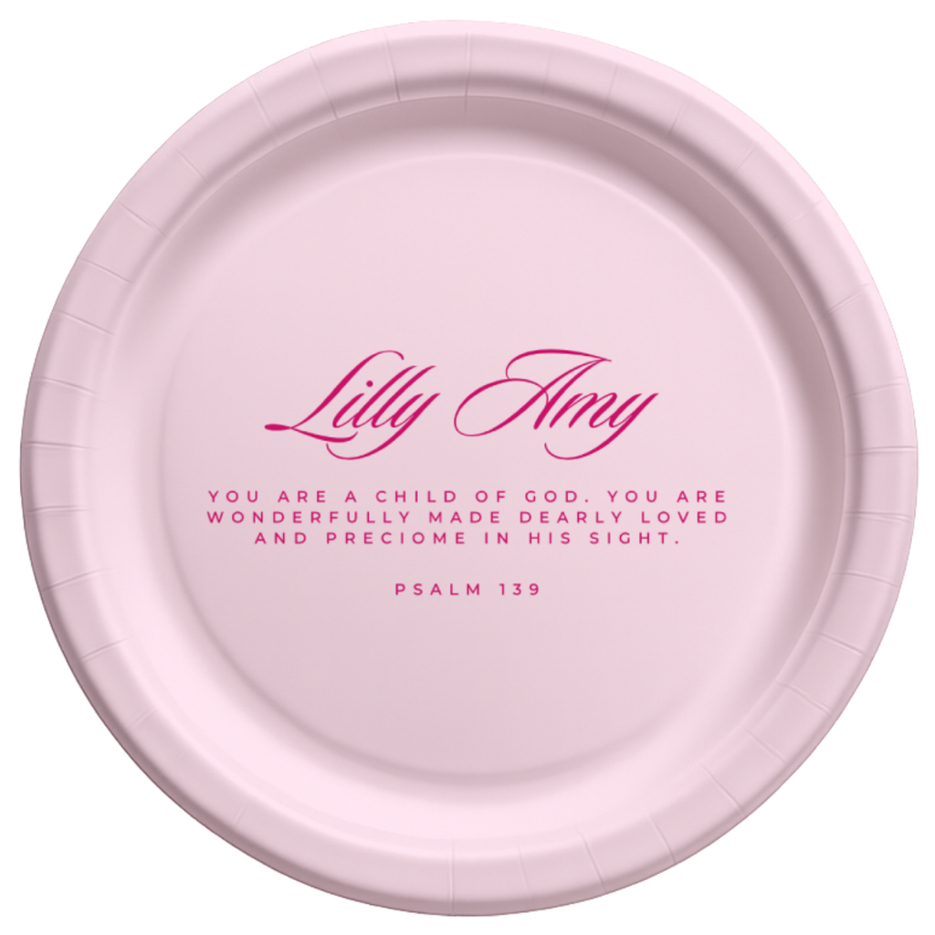 Psalm 139 | Name & Scripture | Personalized Baptism Plates