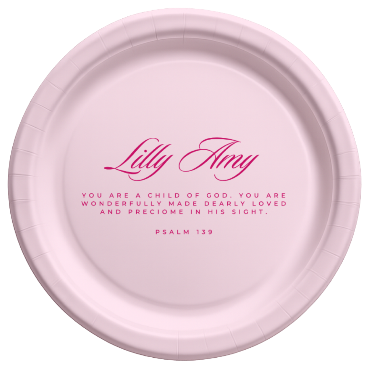 Psalm 139 | Name & Scripture | Personalized Baptism Plates