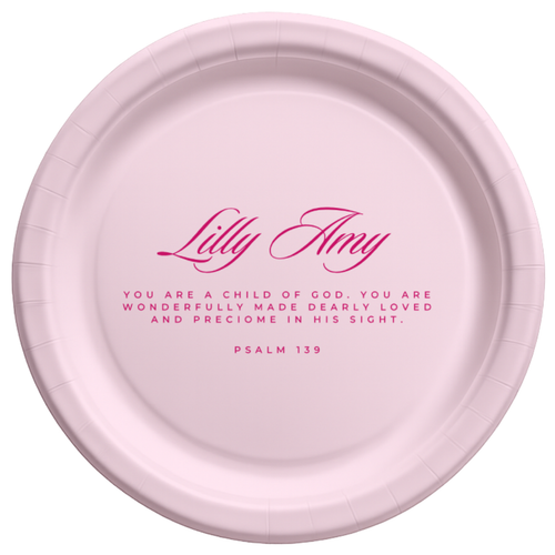Psalm 139 | Name & Scripture | Personalized Baptism Plates