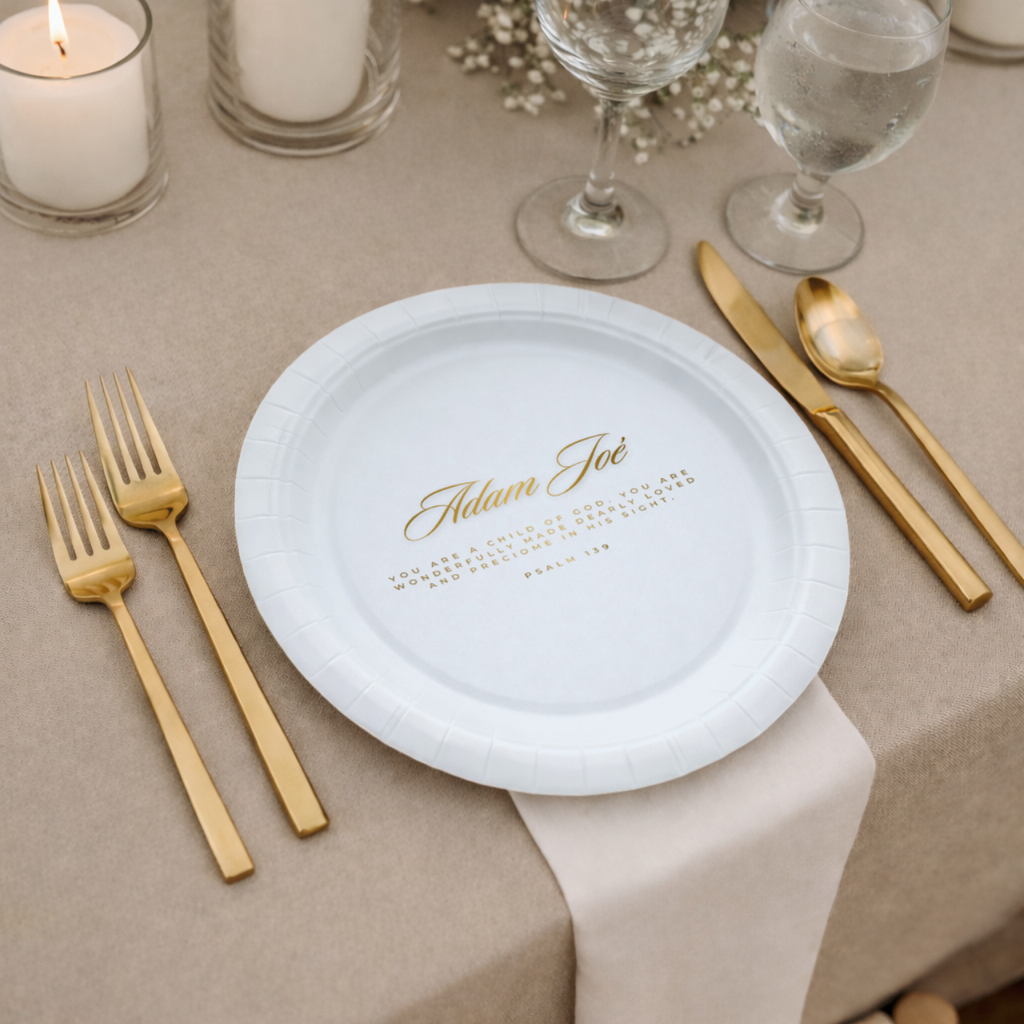 Psalm 139 | Name & Scripture | Personalized Baptism Plates