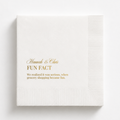 Elegant Fun Fact | Names & Your Fun Fact | Personalized Wedding Napkins