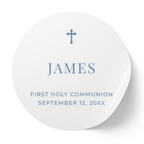 Minimal Cross | Name & Date | Personalized Baptism Stickers