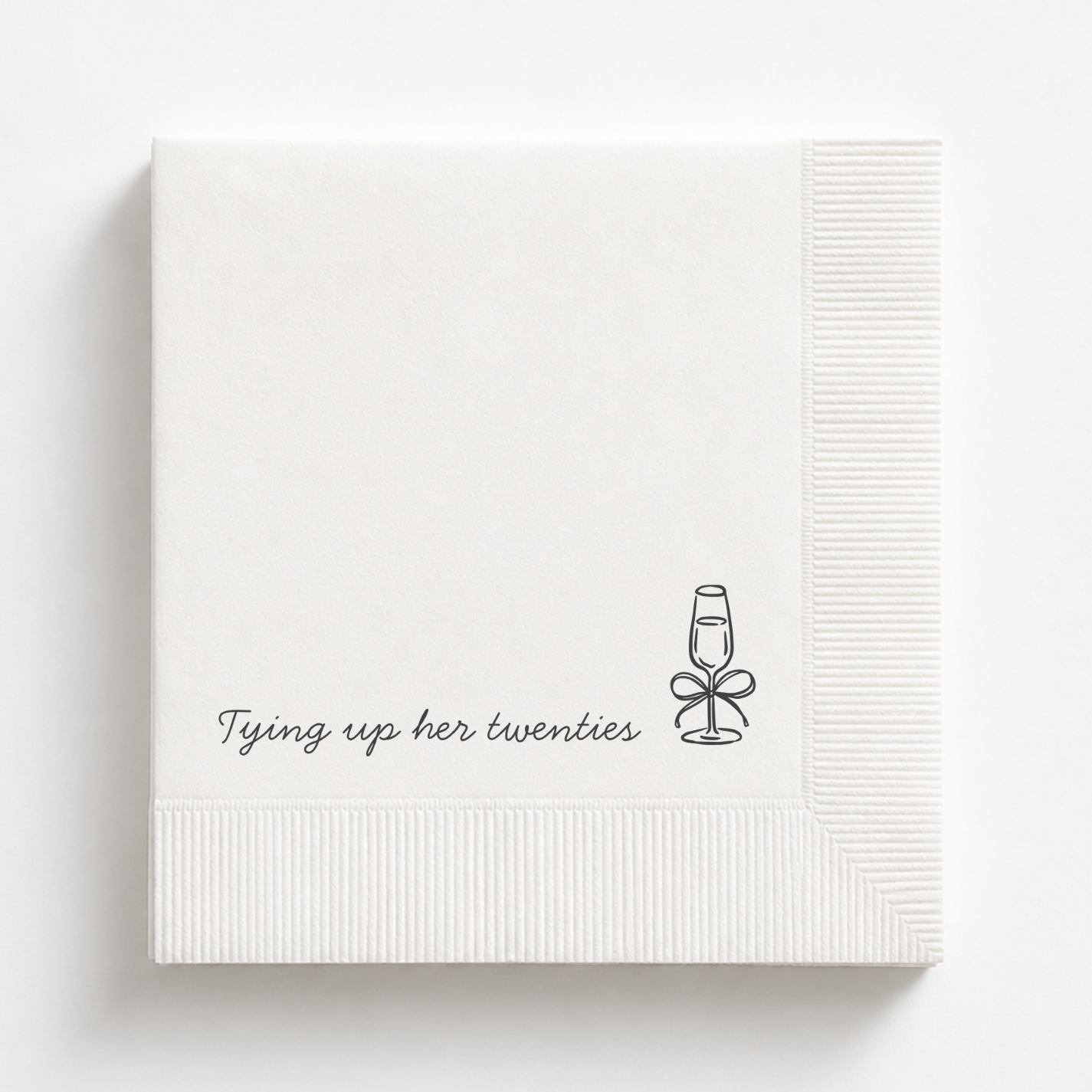 Tying Up Her Twenties | Personalized 30th Birthday Napkins