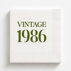 Vintage 1986 | Personalized 40th Birthday Napkins