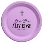God Bless Classic | Name & Date | Personalized Baptism Plates