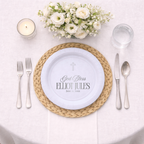 God Bless Classic | Name & Date | Personalized Baptism Plates