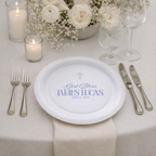God Bless Classic | Name & Date | Personalized Baptism Plates